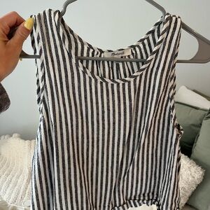 Madewell Black and White Striped Women's Top